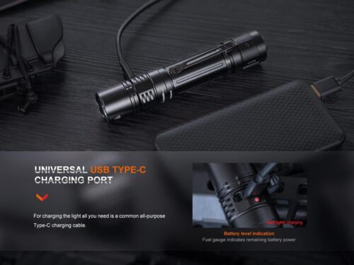 Fenix PD36R Pro High Lumen Tactical Flashlight, 2800 Lumen Dual Rear Switches USB-C Rechargeable with Battery and Lumentac Organizer - Image 5