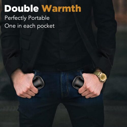 2 Pack Hand Warmers Rechargeable, Portable Electric Hand Warmers Reusable, USB 2 in 1 Handwarmers, Outdoor/Indoor/Warm Gifts for Men Women Kids - Image 5