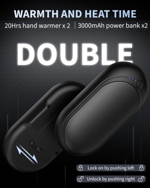 Hand Warmers Rechargeable, KNIFOD 2 Pack 6000mAh Portable Electric Handwarmers, Reusable USB Pocket Heater Great for Raynauds, Hunting, Golf, Camping,... - Image 4