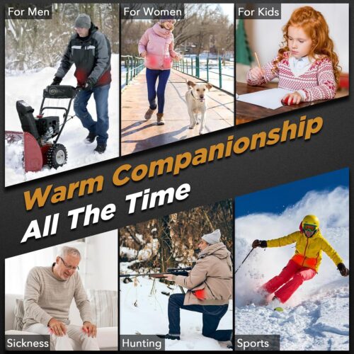 2 Pack Hand Warmers Rechargeable, Portable Electric Hand Warmers Reusable, USB 2 in 1 Handwarmers, Outdoor/Indoor/Warm Gifts for Men Women Kids - Image 6