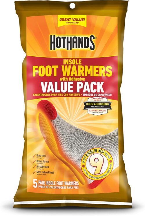 Insole Foot Warmers with Adhesive Value Pack (5-Pairs) - Image 5