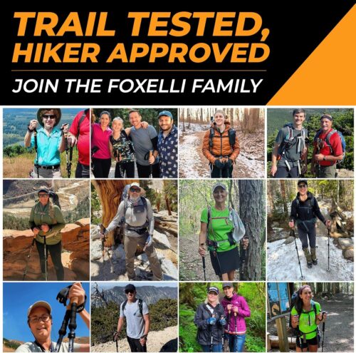 Foxelli Carbon Fiber Trekking Poles – Lightweight Collapsible & Shock-Absorbent Hiking Poles w/Cork Grips, Lever Locks & All Terrain Accessories - Image 8