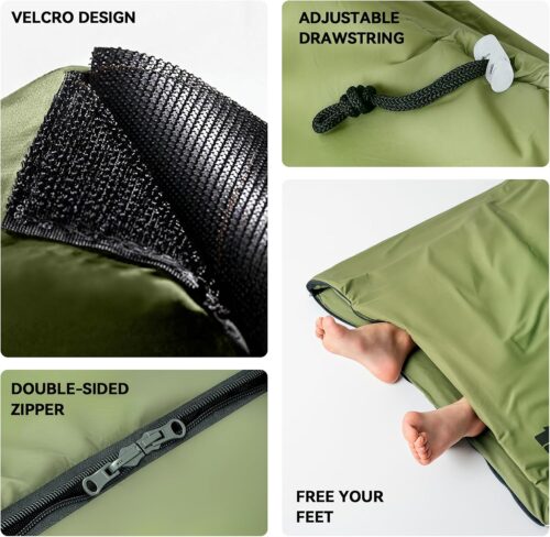 Ultralight Warm Weather Sleeping Bag - Portable, Waterproof, Compact Lightweight, Comfort with Compression Sack - Great for Outdoor Camping, Backpacki... - Image 6